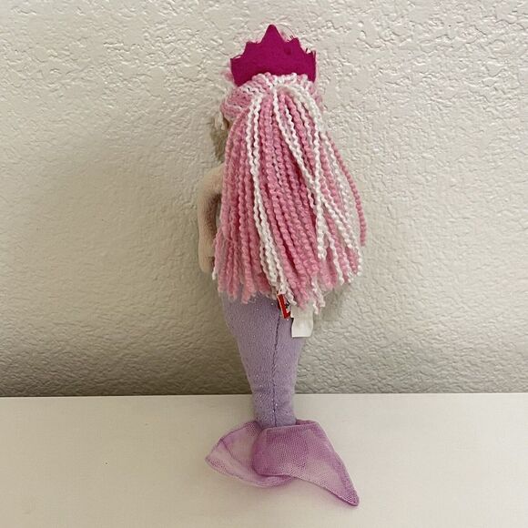 Douglas Cuddle Toys Mermaid Plush Doll Yarn Hair Purple Sparkle 10" - Picture 6 of 10